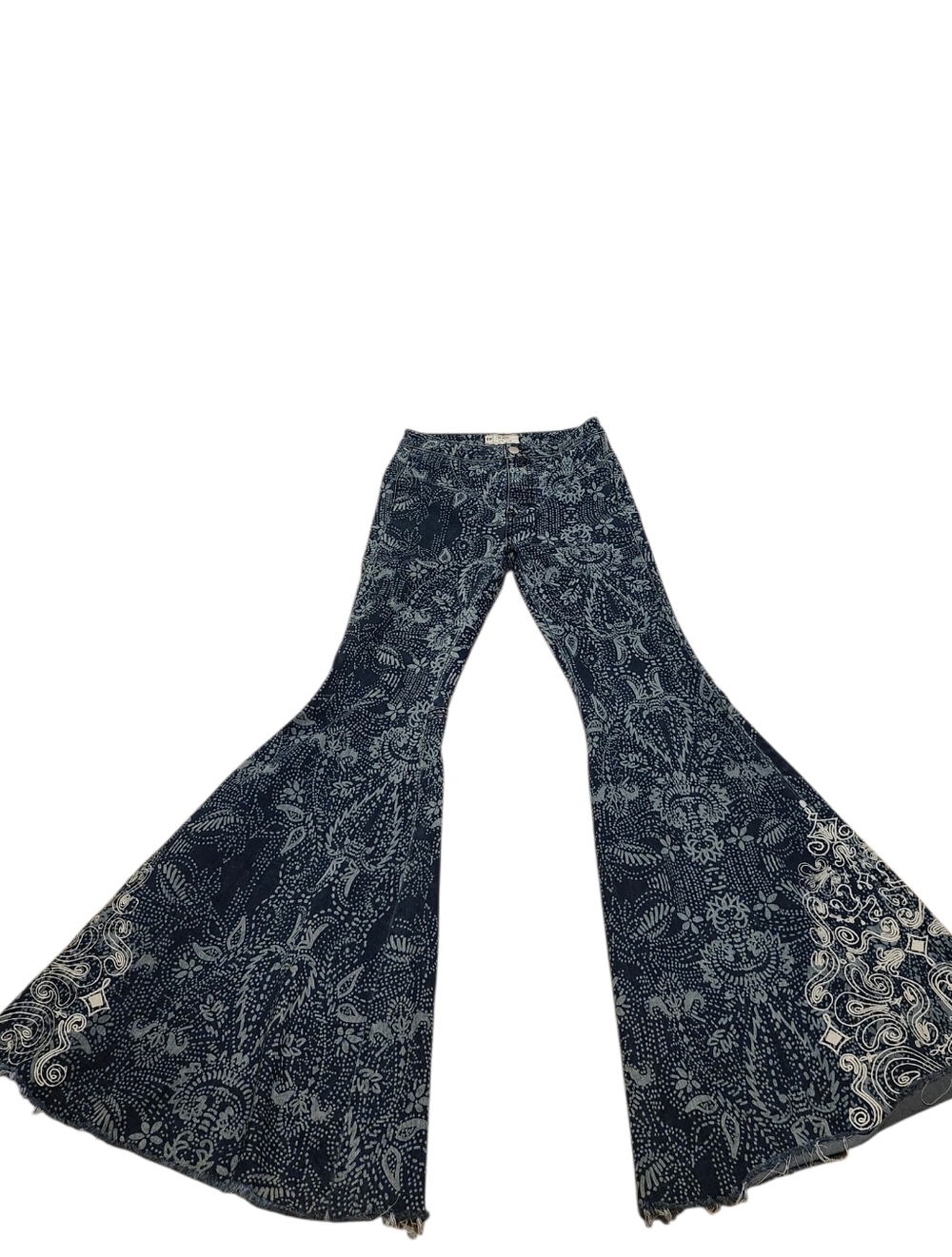 Free People Paisley Embroidered Bell Bottom Pants - 26 Boho Festival